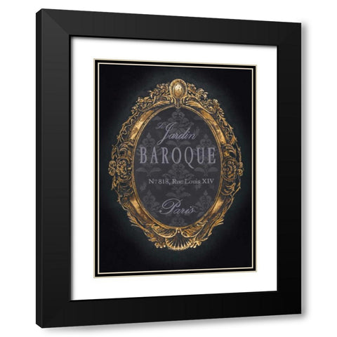 Le Jardin Baroque Black Modern Wood Framed Art Print with Double Matting by Fisk, Arnie
