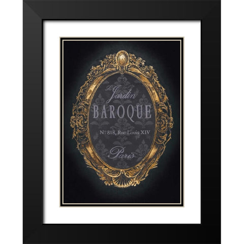 Le Jardin Baroque Black Modern Wood Framed Art Print with Double Matting by Fisk, Arnie