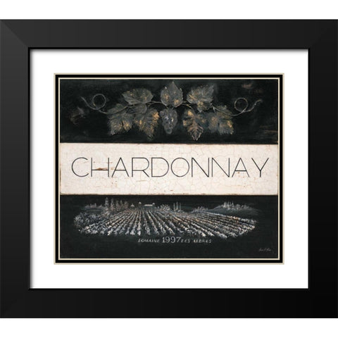 Chardonnay Cellar Reserve Black Modern Wood Framed Art Print with Double Matting by Fisk, Arnie