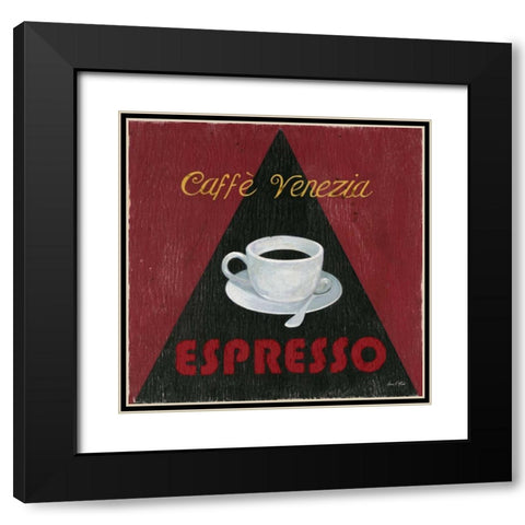 Caffee Venezia Espresso Black Modern Wood Framed Art Print with Double Matting by Fisk, Arnie