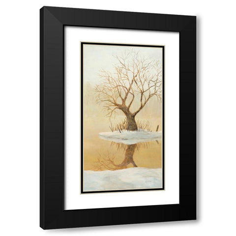 Winter Glow Panel 2 Black Modern Wood Framed Art Print with Double Matting by Fisk, Arnie