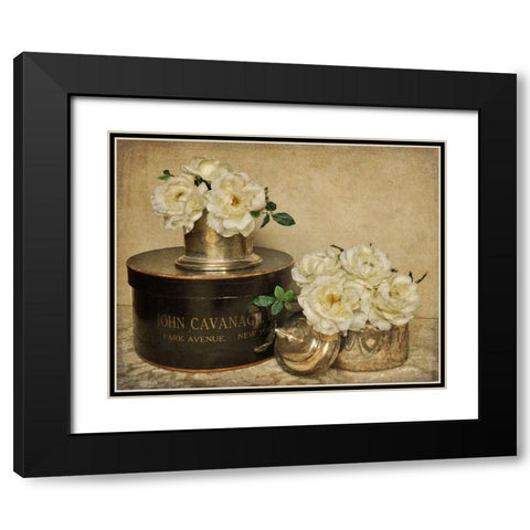 Park Avenue Roses Black Modern Wood Framed Art Print with Double Matting by Atria, Cristin