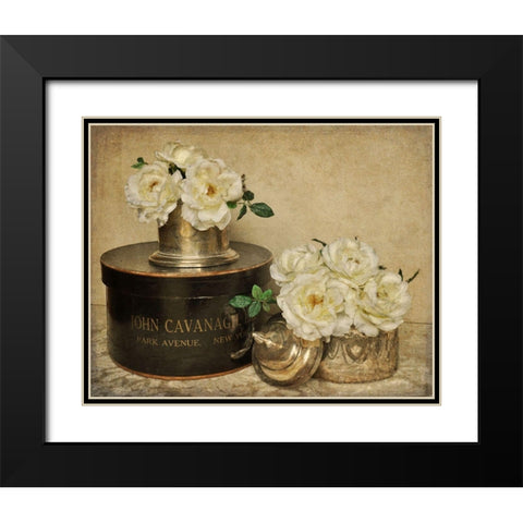 Park Avenue Roses Black Modern Wood Framed Art Print with Double Matting by Atria, Cristin