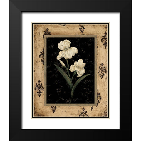Silver Iris Black Modern Wood Framed Art Print with Double Matting by Andrew, Regina