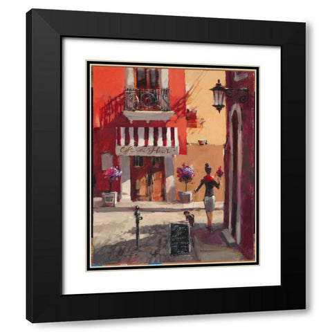 La Bonne Vie Black Modern Wood Framed Art Print with Double Matting by Heighton, Brent