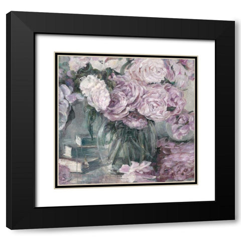 English Countryside Bouquette Black Modern Wood Framed Art Print with Double Matting by Theodosiou, Matina
