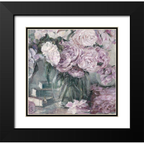 English Countryside Bouquette Black Modern Wood Framed Art Print with Double Matting by Theodosiou, Matina