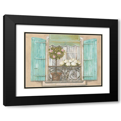 French Shutters 2 Black Modern Wood Framed Art Print with Double Matting by Ferri, Stefania