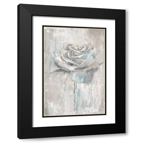 Painterly Rose Black Modern Wood Framed Art Print with Double Matting by Gold, Lora