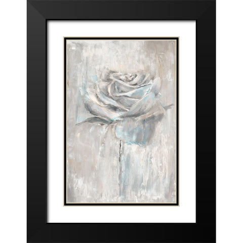Painterly Rose Black Modern Wood Framed Art Print with Double Matting by Gold, Lora