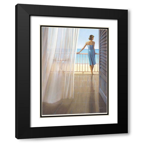 Ocean Breeze Black Modern Wood Framed Art Print with Double Matting by Lynch, Brent