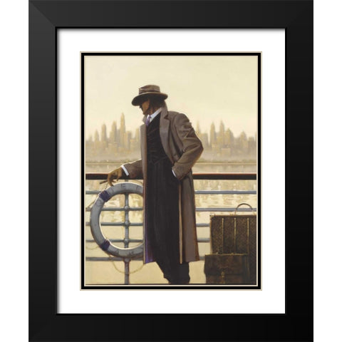 Pier 56 Black Modern Wood Framed Art Print with Double Matting by Lynch, Brent