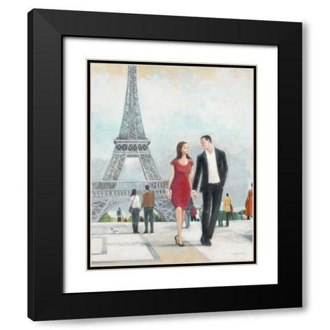 Paris Impressions 1 Black Modern Wood Framed Art Print with Double Matting by Wyatt, Norman Jr.