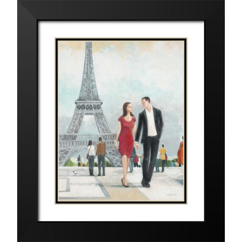 Paris Impressions 1 Black Modern Wood Framed Art Print with Double Matting by Wyatt, Norman Jr.