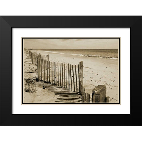 Beach Walk 2 Black Modern Wood Framed Art Print with Double Matting by Amber Light Gallery