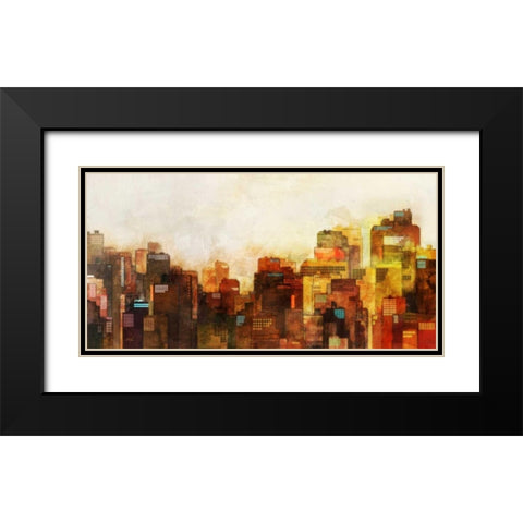 Morning Skyline Black Modern Wood Framed Art Print with Double Matting by Roko, Ken