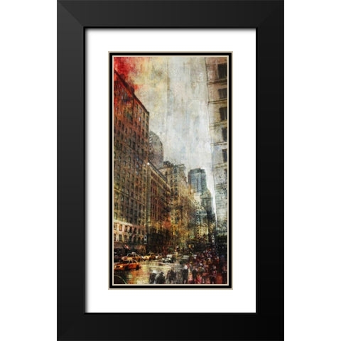 NYC Vertigo Black Modern Wood Framed Art Print with Double Matting by Roko, Ken