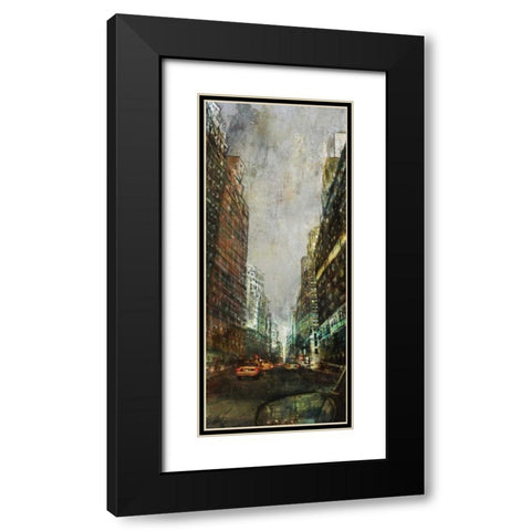 City Ride Black Modern Wood Framed Art Print with Double Matting by Roko, Ken