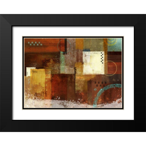 Earth Dance 1 Black Modern Wood Framed Art Print with Double Matting by Roko, Ken