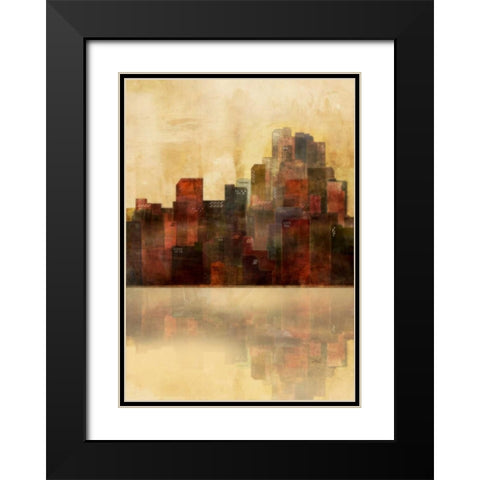 Golden Lagoon 1 Black Modern Wood Framed Art Print with Double Matting by Roko, Ken