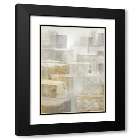 City Fog 1 Black Modern Wood Framed Art Print with Double Matting by Roko, Ken