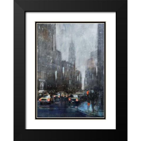 NYC Winter 1 Black Modern Wood Framed Art Print with Double Matting by Roko, Ken