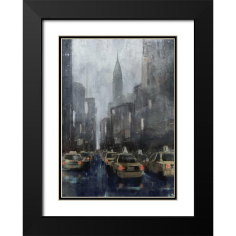 NYC Winter 2 Black Modern Wood Framed Art Print with Double Matting by Roko, Ken