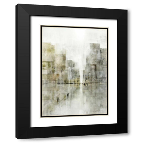 Urban Path Black Modern Wood Framed Art Print with Double Matting by Roko, Ken