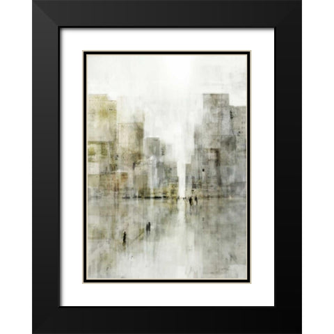Urban Path Black Modern Wood Framed Art Print with Double Matting by Roko, Ken