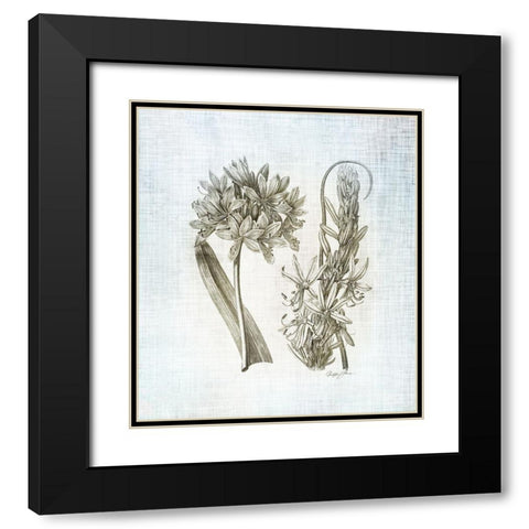 Farmhouse Botanical 1 Black Modern Wood Framed Art Print with Double Matting by James, Christopher