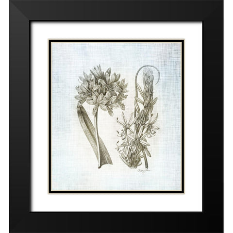Farmhouse Botanical 1 Black Modern Wood Framed Art Print with Double Matting by James, Christopher