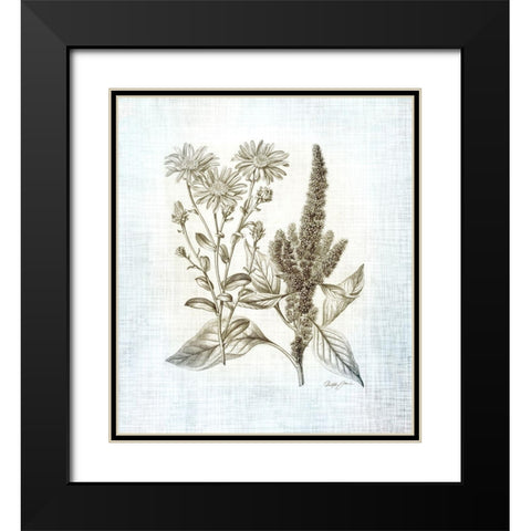 Farmhouse Botanical 2 Black Modern Wood Framed Art Print with Double Matting by James, Christopher