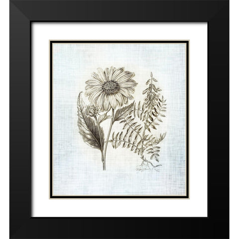 Farmhouse Botanical 3 Black Modern Wood Framed Art Print with Double Matting by James, Christopher
