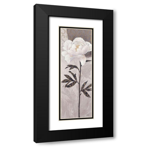 Elegant Bloom2 Black Modern Wood Framed Art Print with Double Matting by Stoyanov