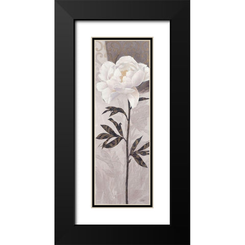 Elegant Bloom2 Black Modern Wood Framed Art Print with Double Matting by Stoyanov