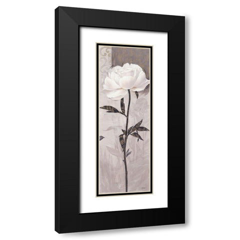 Elegant Bloom 3 Black Modern Wood Framed Art Print with Double Matting by Stoyanov