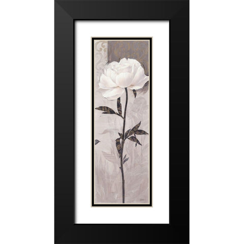 Elegant Bloom 3 Black Modern Wood Framed Art Print with Double Matting by Stoyanov