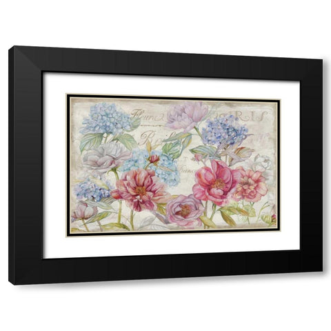 Marche Bouquet Black Modern Wood Framed Art Print with Double Matting by Studio Rofino
