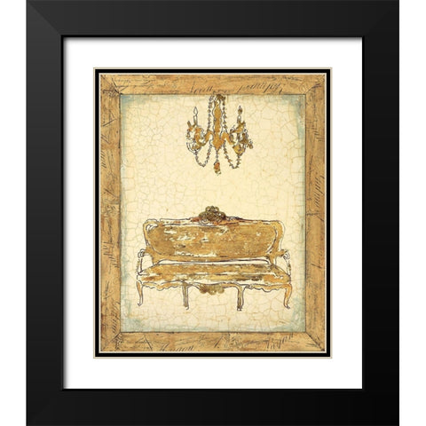 Divine Recline Black Modern Wood Framed Art Print with Double Matting by Studio