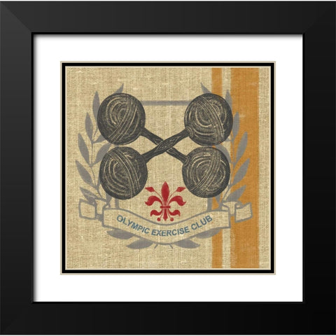 Olympic Exercise Club Black Modern Wood Framed Art Print with Double Matting by Appleman, Sam