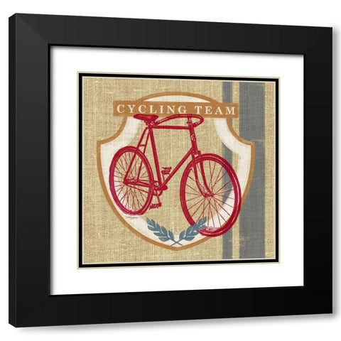 Cycling Team Black Modern Wood Framed Art Print with Double Matting by Appleman, Sam