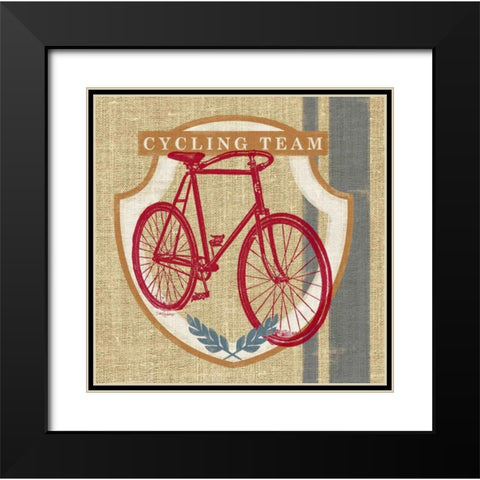 Cycling Team Black Modern Wood Framed Art Print with Double Matting by Appleman, Sam