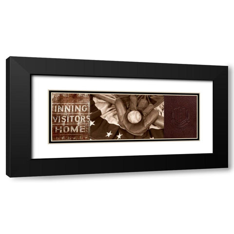 All American Game Black Modern Wood Framed Art Print with Double Matting by Appleman, Sam
