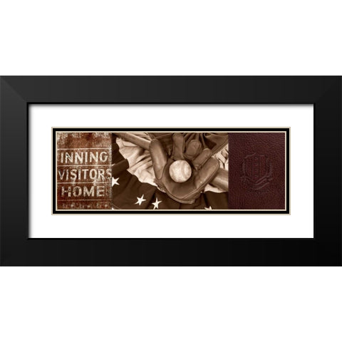 All American Game Black Modern Wood Framed Art Print with Double Matting by Appleman, Sam