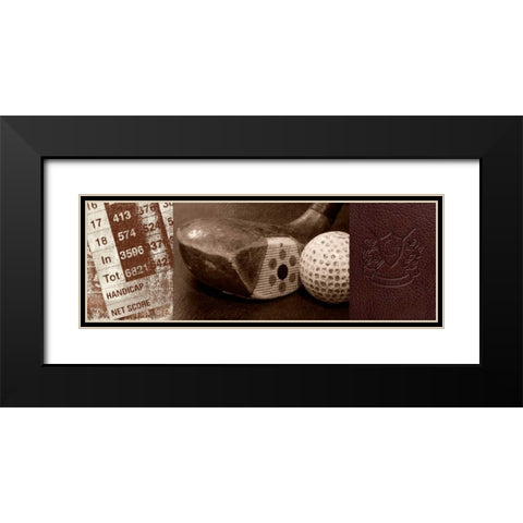 Vintage Golf Black Modern Wood Framed Art Print with Double Matting by Appleman, Sam