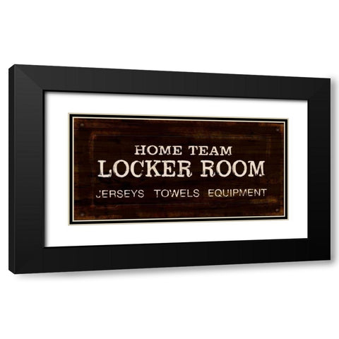 Vintage Locker Room Black Modern Wood Framed Art Print with Double Matting by Appleman, Sam