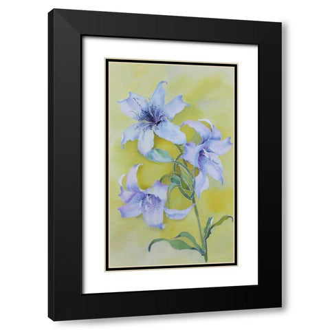 Floral  Black Modern Wood Framed Art Print with Double Matting by Mayskaya, Alisa