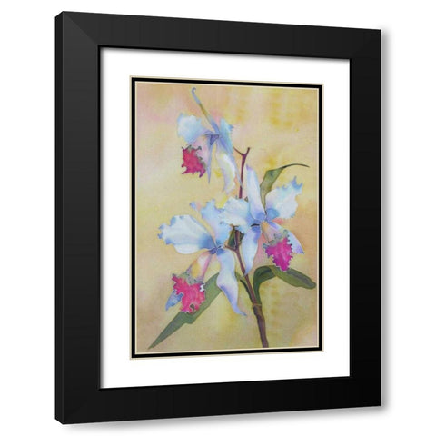 Floral Black Modern Wood Framed Art Print with Double Matting by Mayskaya, Alisa
