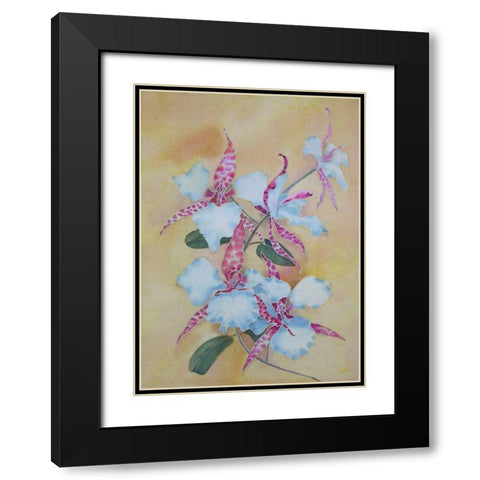 Floral Black Modern Wood Framed Art Print with Double Matting by Mayskaya, Alisa