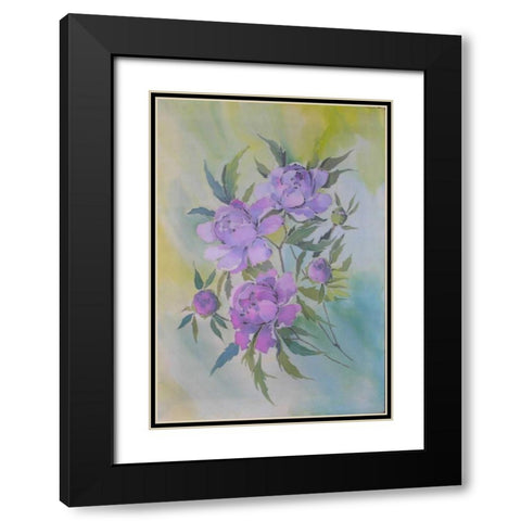 Purple Floriade I  Black Modern Wood Framed Art Print with Double Matting by Mayskaya, Alisa